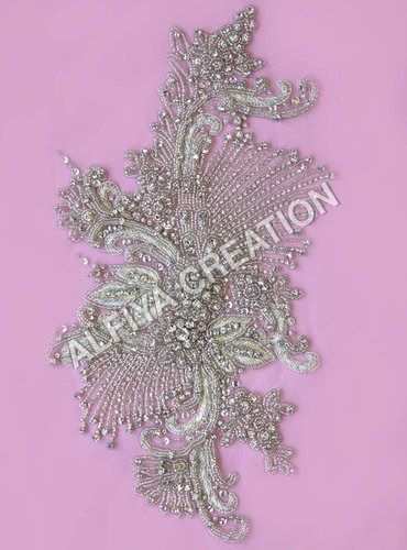 Dresses Exclusive Crystal Beaded Patch Work Applique