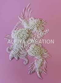 Dresses Pearl Beaded Fancy Applique