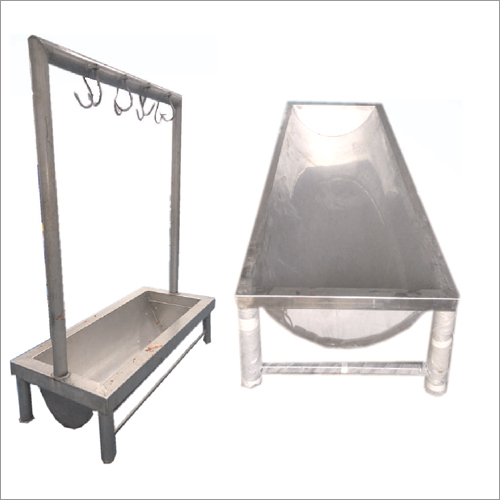 Beef Removing Tub - Stainless Steel, Customizable Dimensions | Efficient Drainage, Easy Cleaning, Durable Polished Frame