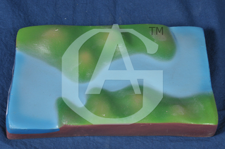 STRAIT - Resin 22x15cm, 40x35cm Green Topographic Model | Visual Aid, Educational Tool, Lightweight Durable Design