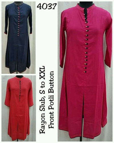Plain Rayon Kurti