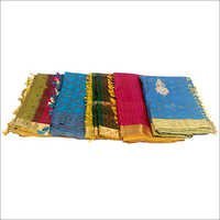 Blue Fancy Cotton Sarees