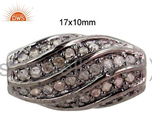 Handmade Pave Set Diamond Beads Jewelry