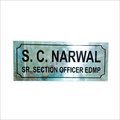 Door Name Plate - High-grade Raw Materials, Various Sizes And Elegant Finishes - Long Lasting Corrosion Resistant, High Durability And Easy Maintenance