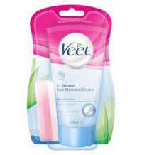 Veet Hair Removal Cream - 50ml Tube With Spatula | Easy Application, Gentle Formula, Jasmine Scent, Long-lasting Smoothness, Enriched With Lotus Milk