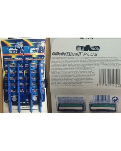 Gillette blue ii plus on card