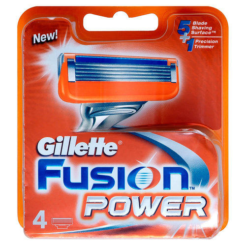 Gillette Fusion 4s Razor - Plastic, Steel, 5 Blades, Disposable Cartridge | Close Shave, Ergonomic Handle, Lubricating Strip, Durable, Comfortable