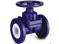 Ptfe Lined Diaphragm Valve - Ptfe Lined, Metal Alloy Body, Flanged Connection, 1/2" To 4" Size | Non-corrosive, Strong Build, Optimal Flow Control