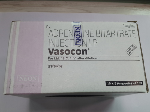 Vasocon Adrenaline Bitartrate Injection IP