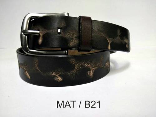 Designer Black Leather Belt