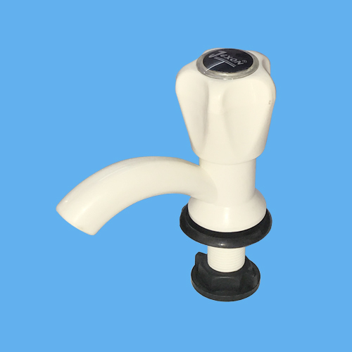 PVC Tap - PVC, Standard, Off-White | Durable, Easy Install, Water Efficient, Lightweight, Stylish Design, Corrosion Resistant, Variable Flow Rate, BSP Threads, 1 Year Warranty