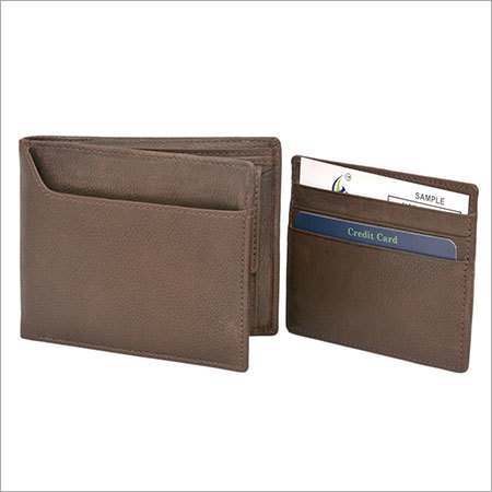 Leather Wallet With Separate Card Case - Genuine Leather, 9x11x1.5 cm, Carob Brown | Attractive Design, Lightweight & Organized Storage
