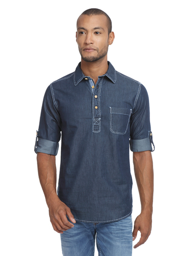 Mens Casual Denim Shirts Size: Extra Large