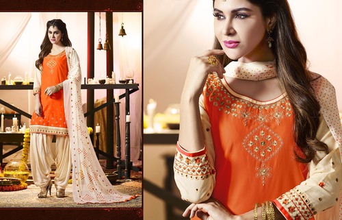 Cotton Embroidery Dress Material - Cotton Top 2.50 Mtr, Rayon Bottom 2.70 Mtr, Nazneem Dupatta 2.40 Mtr | Embroidered, Stylish, Three-Piece Suit