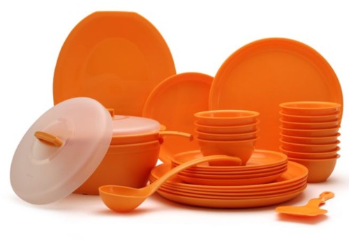 Round Dinner Set Orange