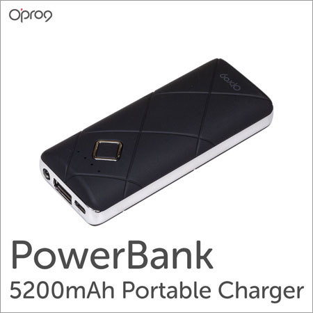 5200mAH Power Bank with Led Flashlight (Black)