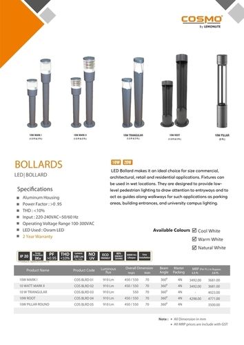 Plastic And Ceramic Competitive Price Bollard Lights