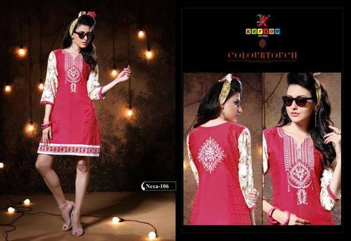 Chikan Embroidery Kurtis