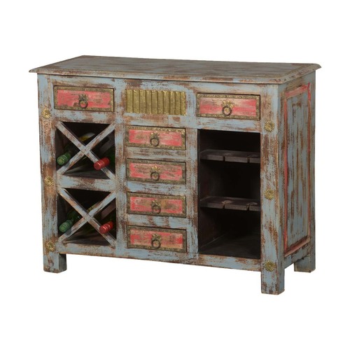 Buffet Cabinet With Wine Rack Length: 30 Inch (In)