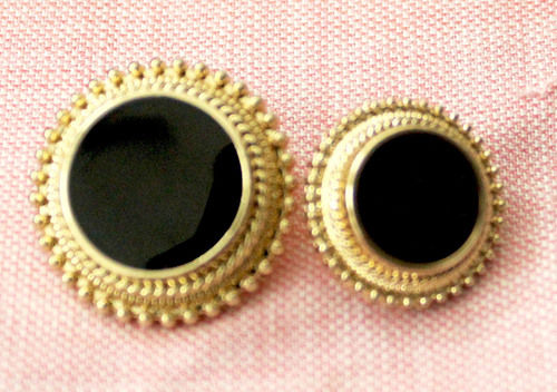 Black And Golden Metal Suit Button