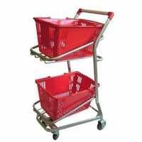 Plastic Shopping Basket Trolley