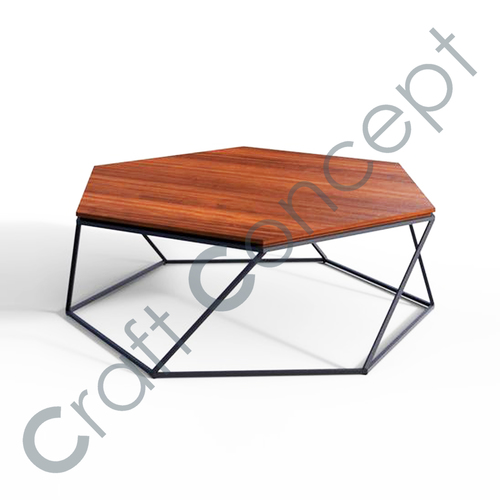 Round Wooden Coffee Table No Assembly Required