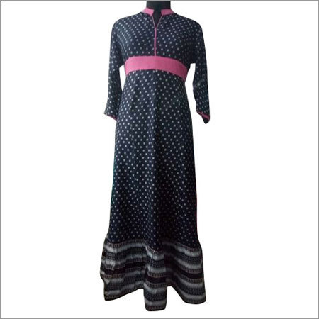 Ladies Designer Long Kurtis Decoration Material: Paint
