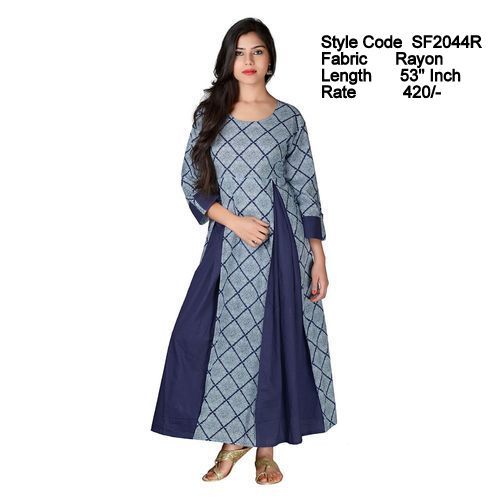 Orange Jaipuri Designer Kurtis