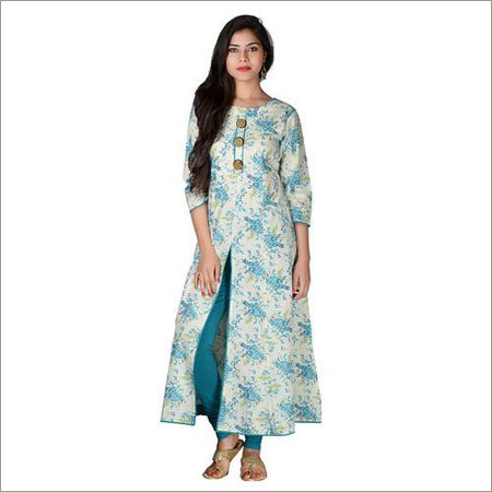 Jaipuri Kurtis - Cotton Silk Alluring Printed Designs | Perfect for Parties Festive Occasions Casual Wear 3-4th Sleeve Ethnic Style