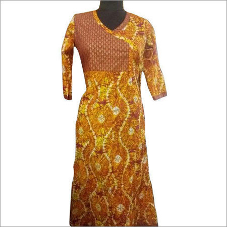 Printed Ladies Kurti Decoration Material: Paint
