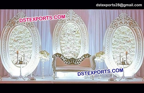 English Wedding Oval Shape Backdrop Frames - Fiber Glass, All Sizes, White | Lightweight, Self-Standing, Easy Assembly, Elegant Design