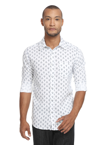 White Printed Shirts Size: Extra Large