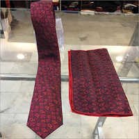 Maroon Printed Silk Ties