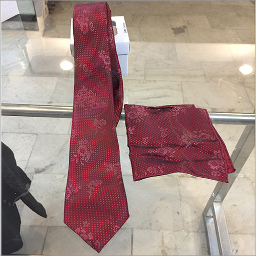 Fashion Necktie - Polyester Material, Red Color | Printed Pattern for Men
