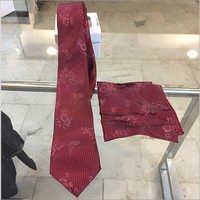 Fashion Necktie - Polyester Material, Red Color | Printed Pattern For Men