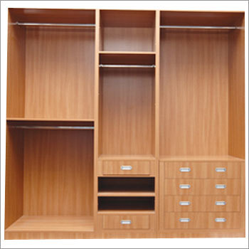 Wooden Wardrobe - Engineered Wood, 72x60x24 Inches, Light Brown | Modular Shelves, 5 Drawers, Ample Storage, Easy Assembly