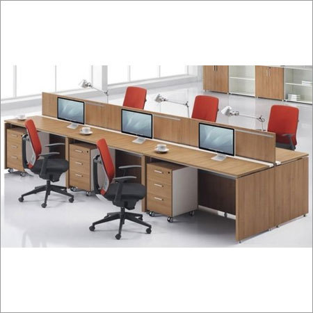 Office Work Station - Wood Variable Dimensions Brown | Modular Assembly Spacious Workspace Ergonomic Design Organized Storage Collaborative Setup Durable Materials Easy Assembly Modern Aesthetic High Load Capacity 1 Year Warranty