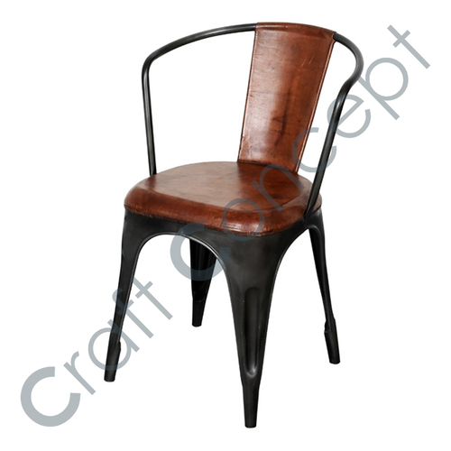 Black Metal Legs Arm Chair No Assembly Required