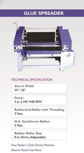 Glue Spreader Machine - Metal Build, Purple and White Color | 6 Months Warranty