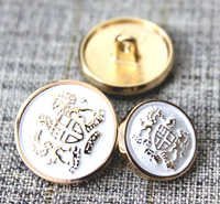 White Metal Suit Button