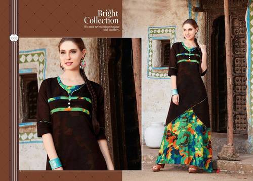 Black And Green Ladies Kurtis