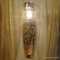 Decorated Dome Shaped Glass Table Lamp