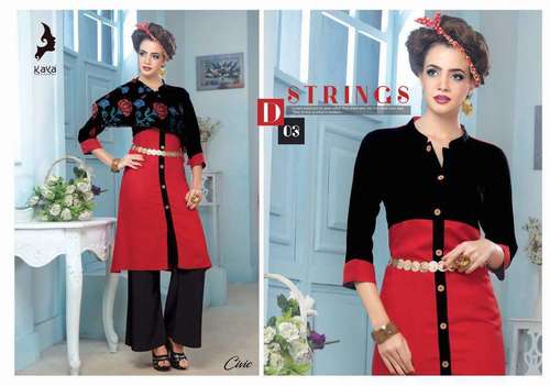 Red & Black Fancy Kurtis