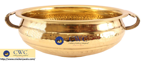 3.8" X 10.0" Brass Urli Water Pot Container 3500 Ml
