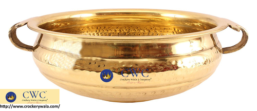 Hammered Brass Urli Pot, 6" Inch