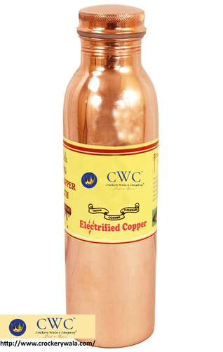 Handmade Copper Thermos Travel Bottle With Lid, 550 Ml