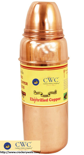 Handmade Copper Thermos Water Bottle With Lid Volume 700 Ml