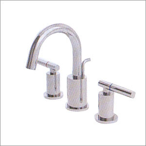 Two Handle Basin Faucet With Lift Rod With Swivel Spout