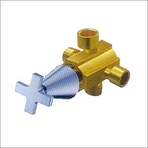 3 Way Diverter (One Inlet) - Brass, 1/2 Inch, Gold Finish | Manual Control, Three Outlets, Precise Water Mixing
