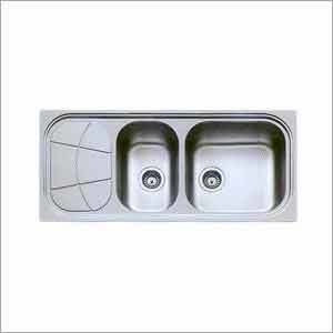 Cabinet 90 Big Bowl - Stainless Steel 90x50cm, 20cm Depth | Durable, Spacious, Rustproof, Easy Clean, Two Bowls, Brushed Finish